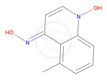 Chemical structure of 5-METHYL-4-HYDROXYLAMINOQUINOLINE-1-OXIDE