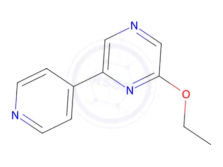 Chemical structure of 2-Ethoxy-6-(pyridin-4-yl)pyrazine