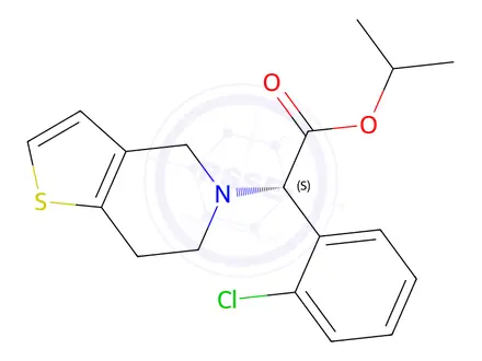 Chemical structure of Isopropyl (S)-2-(2-chlorophenyl)-2-(6,7-dihydrothieno[3,2-c]pyridin-5(4H)-yl)acetate