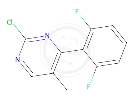 Chemical structure of 2-Chloro-4-(2,6-difluorophenyl)-5-methylpyrimidine