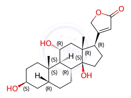 Chemical structure of Sarmentogenin