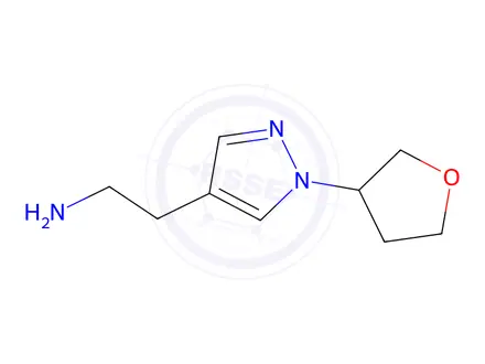 Chemical structure of 2-[1-(oxolan-3-yl)-1h-pyrazol-4-yl]ethan-1-amine