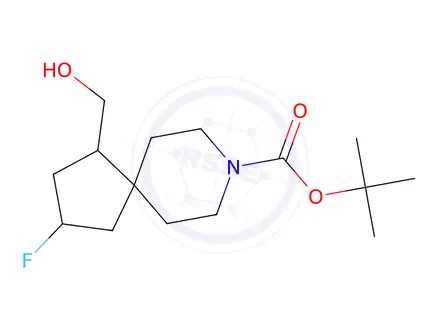 Chemical structure of Tert-butyl 3-fluoro-1-(hydroxymethyl)-8-azaspiro[4.5]Decane-8-carboxylate