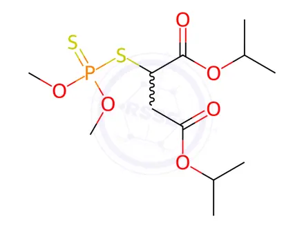Chemical structure of 2-[(Dimethoxyphosphinothioyl)thio]butanedioic acid diisopropyl ester