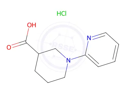 Chemical structure of 1-(Pyridin-2-yl)piperidine-3-carboxylic acid hydrochloride