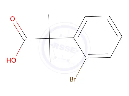 Chemical structure of 2-(2-Bromophenyl)-2-methylpropanoic Acid