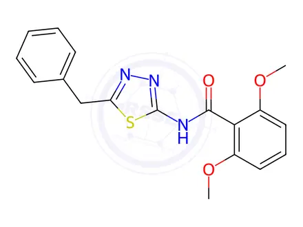 Chemical structure of N-(5-Benzyl-1,3,4-thiadiazol-2-yl)-2,6-dimethoxybenzamide