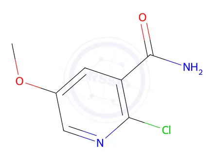 Chemical structure of 2-Chloro-5-methoxynicotinamide