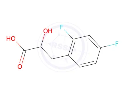 Chemical structure of 3-(2,4-Difluorophenyl)-2-hydroxypropanoic acid