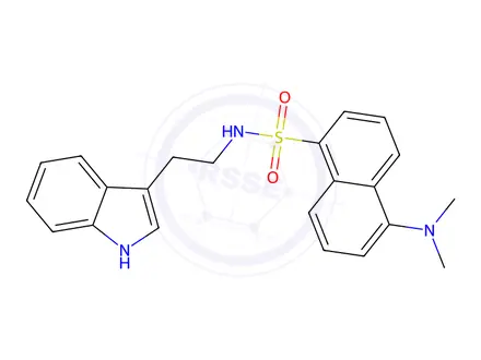 Chemical structure of DANSYLTRYPTAMINE