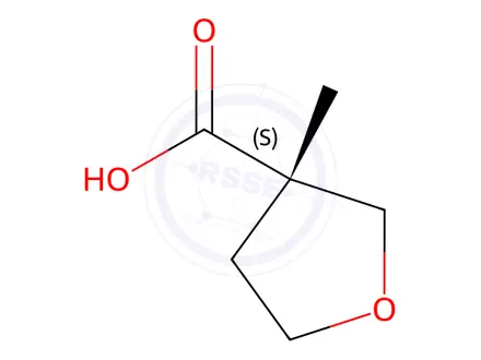 Chemical structure of (3S)-3-methyltetrahydrofuran-3-carboxylic acid