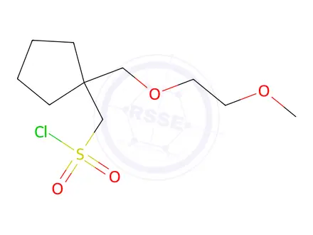 Chemical structure of (1-((2-Methoxyethoxy)methyl)cyclopentyl)methanesulfonyl chloride