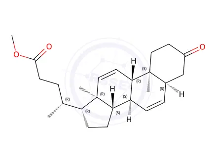 Chemical structure of methyl (R)-4-((5S,8S,9S,10S,13R,14S,17R)-10,13-dimethyl-3-oxo-2,3,4,5,8,9,10,13,14,15,16,17-dodecahydro-1H-cyclopenta[a]phenanthren-17-yl)pentanoate