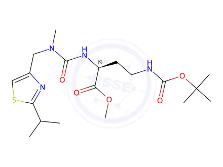 Chemical structure of Methyl (S)-4-((tert-butoxycarbonyl)amino)-2-(3-((2-isopropylthiazol-4-yl)methyl)-3-methylureido)butanoate