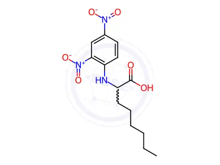 Chemical structure of N-DNP-DL-A-AMINO-N-CAPRYLIC ACID*CRYSTAL LINE