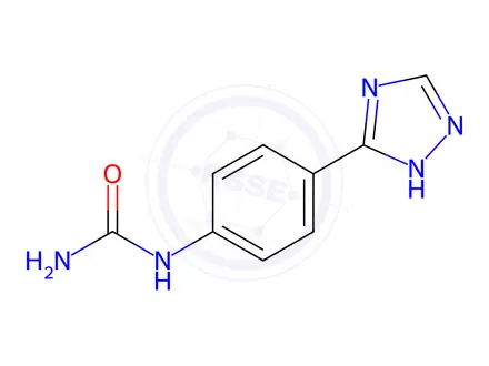Chemical structure of N-[4-(1H-1,2,4-Triazol-3-yl)phenyl]urea