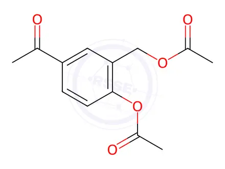 Chemical structure of 2-Acetoxy-5-acetylbenzyl Acetate