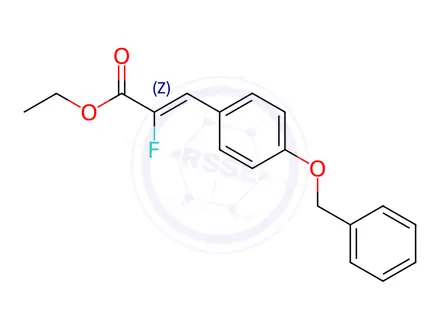 Chemical structure of ethyl 3-(4-(benzyloxy)phenyl)-2-fluoroacrylate