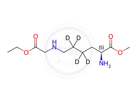 Chemical structure of Nε-(Ethoxycarbonylmethyl)-L-lysine-d4 Methyl Ester