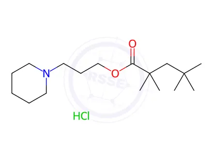 Chemical structure of 3-Piperidinopropyl 2,2,4,4-tetramethylvalerate hydrochloride