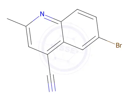 Chemical structure of 6-Bromo-2-Methylquinoline-4-Carbonitrile