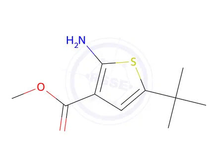 Chemical structure of Methyl 2-amino-5-(tert-butyl)thiophene-3-carboxylate