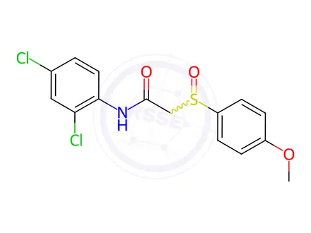 Chemical structure of N-(2,4-Dichlorophenyl)-2-(4-methoxybenzenesulfinyl)acetamide
