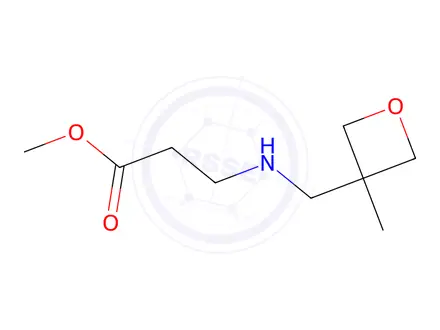 Chemical structure of methyl 3-{[(3-methyloxetan-3-yl)methyl]amino}propanoate