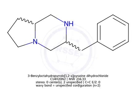 Chemical structure of (3S,8AS)-3-benzyloctahydropyrrolo[1,2-a]pyrazine