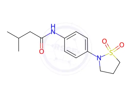 Chemical structure of N-(4-(1,1-Dioxidoisothiazolidin-2-yl)phenyl)-3-methylbutanamide