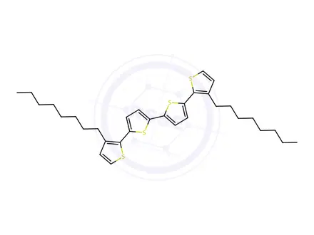 Chemical structure of 5,5'''-Di-n-octyl-2,2':5',2'':5'',2'''-quaterthiophene