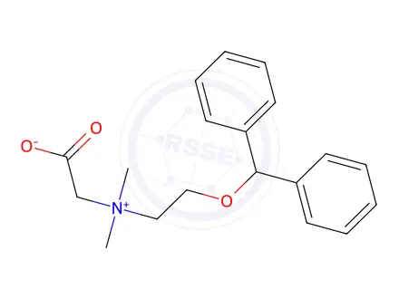Chemical structure of 2-((2-(benzhydryloxy)ethyl)dimethylammonio)acetate