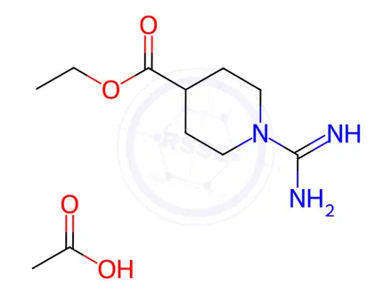 Chemical structure of Ethyl 1-Carbamimidoylpiperidine-4-carboxylate Acetate