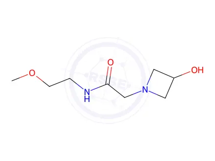 Chemical structure of 2-(3-hydroxyazetidin-1-yl)-n-(2-methoxyethyl)acetamide