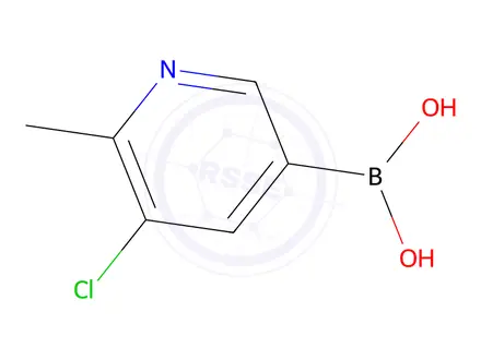 Chemical structure of (5-chloro-6-methylpyridin-3-yl)boronic acid