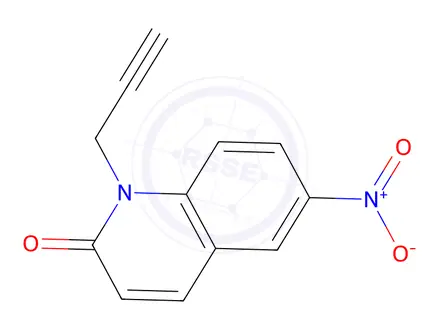 Chemical structure of 6-Nitro-1-(prop-2-yn-1-yl)quinolin-2(1H)-one