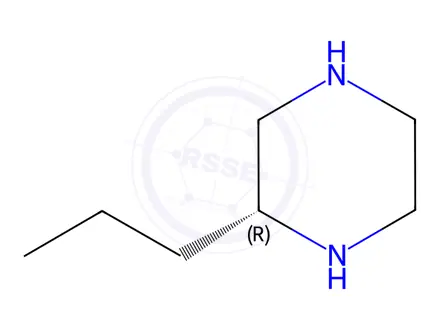 Chemical structure of Piperazine, 2-propyl-, (2R)-(9CI)