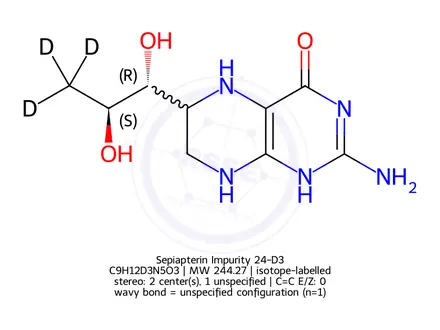 Chemical structure of Sepiapterin Impurity 24-D3
