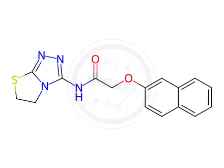 Chemical structure of N-(5,6-Dihydrothiazolo[2,3-c][1,2,4]triazol-3-yl)-2-(naphthalen-2-yloxy)acetamide