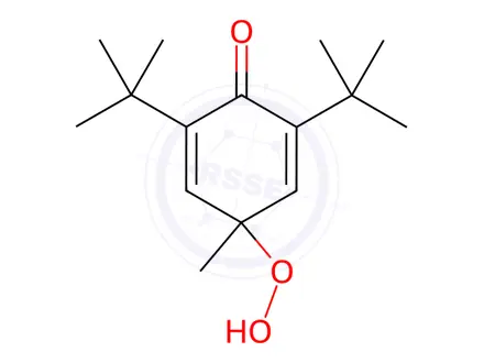 Chemical structure of 2,6-Di-tert-butyl-4-hydroperoxy-4-methyl-2,5-cyclohexadien-1-one