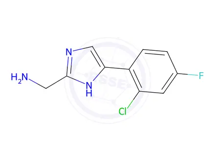 Chemical structure of (5-(2-chloro-4-fluorophenyl)-1H-imidazol-2-yl)methanamine