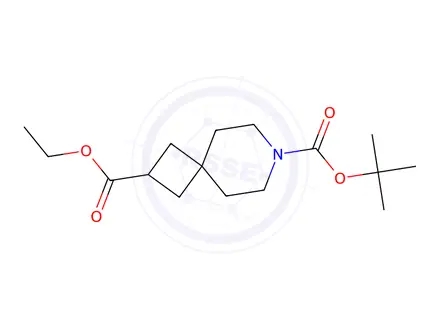 Chemical structure of 7-(Tert-butyl) 2-ethyl 7-azaspiro[3.5]Nonane-2,7-dicarboxylate