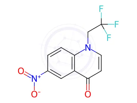 Chemical structure of 6-Nitro-1-(2,2,2-trifluoroethyl)quinolin-4-one