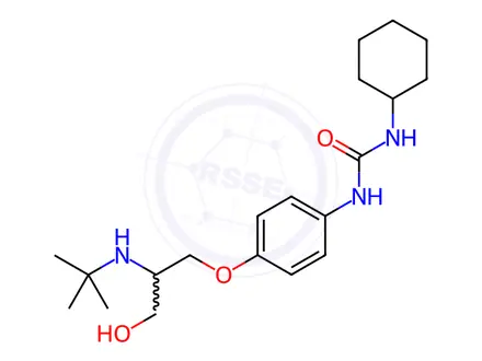 Chemical structure of N-Cyclohexyl-N’-[2-(tert-butyl)amino-3-hydroxypropoxy]phenylurea