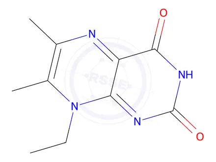 Chemical structure of 8-Ethyl-6,7-dimethyl-2,4(3H,8H)-pteridinedione