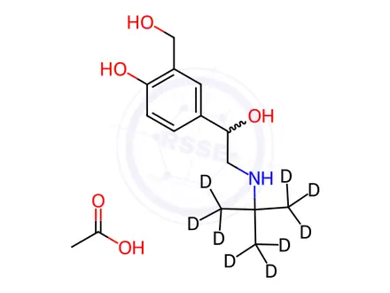 Chemical structure of Salbutamol-D9 acetate