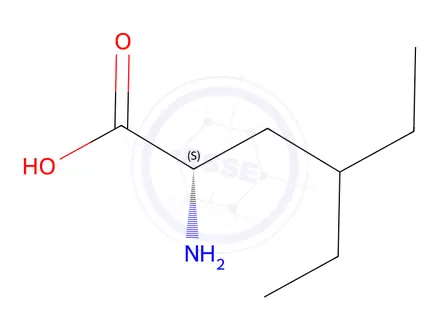 Chemical structure of (S)-2-Amino-4-ethylhexanoic acid