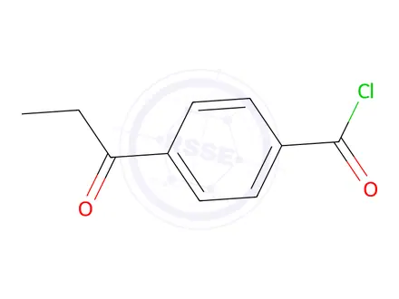 Chemical structure of Benzoyl chloride, 4-(1-oxopropyl)-(9CI)