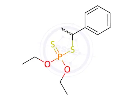 Chemical structure of O,O-Diethyl S-(1-phenylethyl) phosphorodithioate