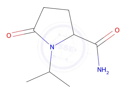Chemical structure of 1-Isopropyl-5-oxopyrrolidine-2-carboxamide